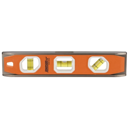 Johnson Johnson 10 in. Aluminum Magnetic Torpedo Level 3 vial 1435-1000